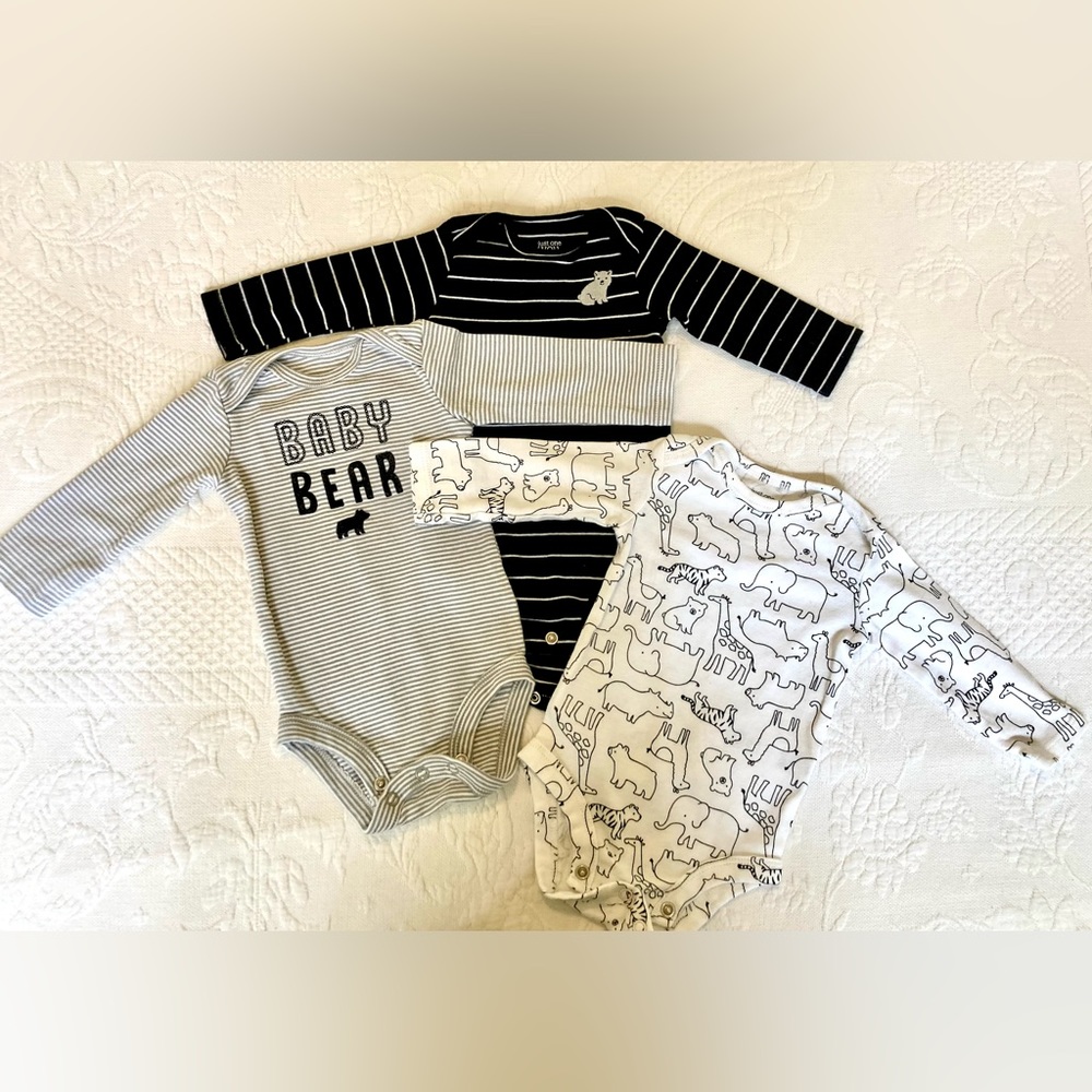 3 Pak Carter’s - Bear Theme Long Sleeve Onesies